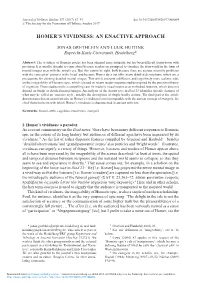 Homer's Vividness: an Enactive Approach