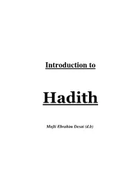 Introduction to Hadith