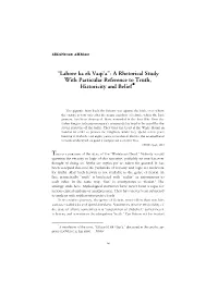 “Lahore Ka Ek Vaqi'a”: a Rhetorical Study with Particular Reference