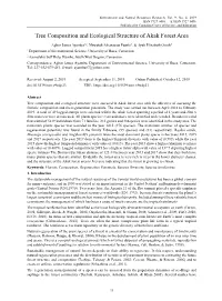 Tree Composition and Ecological Structure of Akak Forest Area