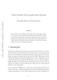 Upper Bounds on the Graph Minor Theorem