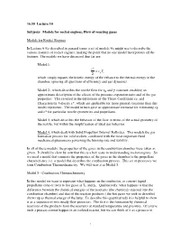 16.50 Introduction to Propulsion Systems, Lecture 10