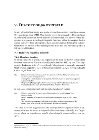 7. DIATOPY of Ot by ITSELF