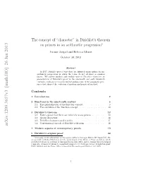 “Character” in Dirichlet's Theorem on Primes in an Arithmetic Progression