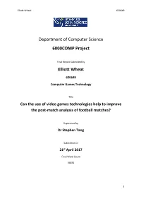 Department of Computer Science 6000COMP Project Elliott Wheat
