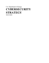 DOE Cybersecurity Strategy and Implementation Plan to Improve the Cybersecurity and Resilience of the Department’S Networks and Systems