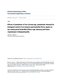 Effects of Parasitism of Two Cotesia Spp