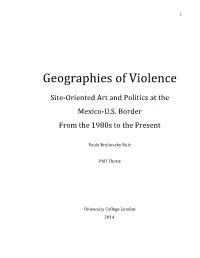 Geographies of Violence