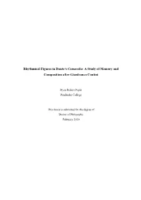 Rhythmical Figures in Dante's Commedia: a Study of Memory And
