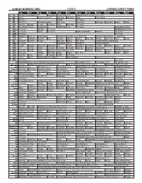 Sunday Morning Grid 11/27/11 Latimes.Com/Tv Times