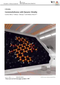 Coronenohelicenes with Dynamic Chirality Corinna Weiss,[A] Dmitry I