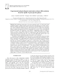 Experimental and Petrological Constraints on Lunar Differentiation from the Apollo 15 Green Picritic Glasses