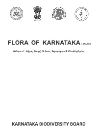 FLORA of KARNATAKA a Checklist