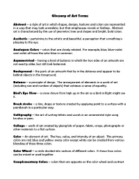 Glossary of Art Terms