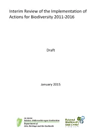 Interim Review of the Implementation of Actions for Biodiversity 2011-2016