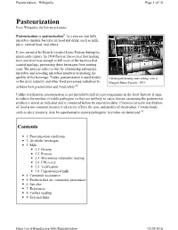 Pasteurization - Wikipedia Page 1 of 10