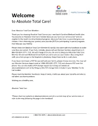 Services Covered and Not Covered by Absolute Total Care