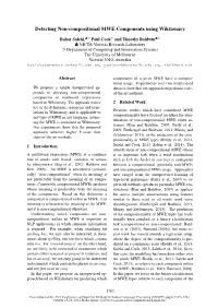 Detecting Non-Compositional MWE Components Using Wiktionary