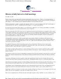 Divorce Is Hell, but So Is a Bad Marriage Page 1 of 2