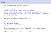 How to Write a File Copy Program in Standard C? #Include &lt;Stdio.H&gt;