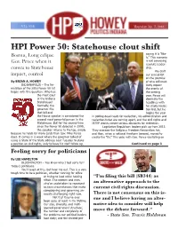 HPI Power 50: Statehouse Clout Shift Saying It Is “Like- Bosma, Long Eclipse Ly.” This Scenario Is Not Conveying Gov