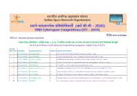 Isro-Hq/Cbpo/Icc-2020/Ee/03 िनबंध लेखन ितयोि