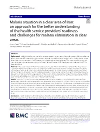 Malaria Situation in a Clear Area of Iran: an Approach for the Better