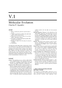 Molecular Evolution Charles F