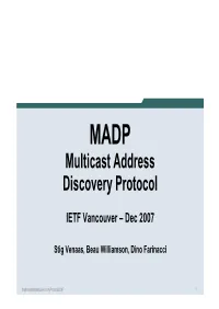 Multicast Address Discovery Protocol