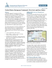 United States European Command: Overview and Key Issues
