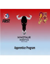 Apprentice Program Welcome