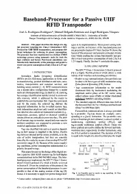 Baseband-Processor for a Passive UHF RFID Transponder