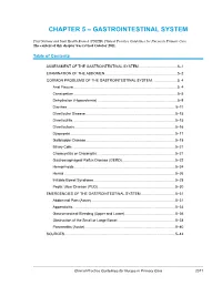 Chapter 5 – Gastrointestinal System