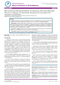 Effectiveness of Myofascial Release on Spasticity and Lower Extremity
