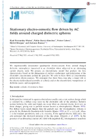 Stationary Electro-Osmotic Flow Driven by AC Fields Around Charged