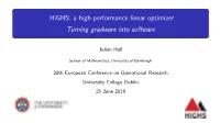 A High-Performance Linear Optimizer 0.2Cm Turning Gradware Into Software