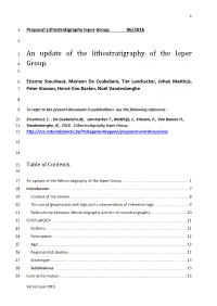 An Update of the Lithostratigraphy of the Ieper Group