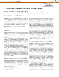 ASTRONOMY and ASTROPHYSICS a Comparison of the SAO