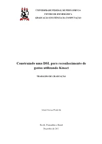 Construindo Uma DSL Para Reconhecimento De Gestos Utilizando Kinect