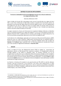 Displacement Tracking Matrix Matrice De Suivi Des Deplacements