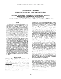 From Duels to Battlefields: Computing Equilibria of Blotto and Other Games