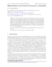 Higgs Bundles and Geometric Structures on Manifolds