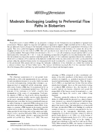 Moderate Bioclogging Leading to Preferential Flow Paths in Biobarriers