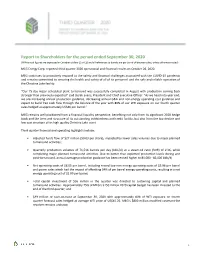 Q3 2020 Financial Statements and MD&A
