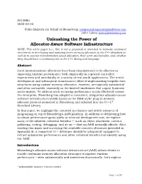 Unleashing the Power of Allocator-Aware Software