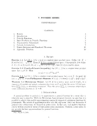 7: Inner Products, Fourier Series, Convolution