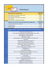 Attraction List