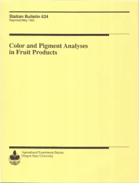Color and Pigment Analyses in Fruit Products