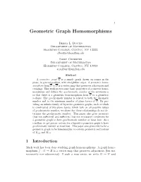 Geometric Graph Homomorphisms