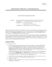 IPI, Programming and Configuration S/W Pkg, V5.02, GFK-1177